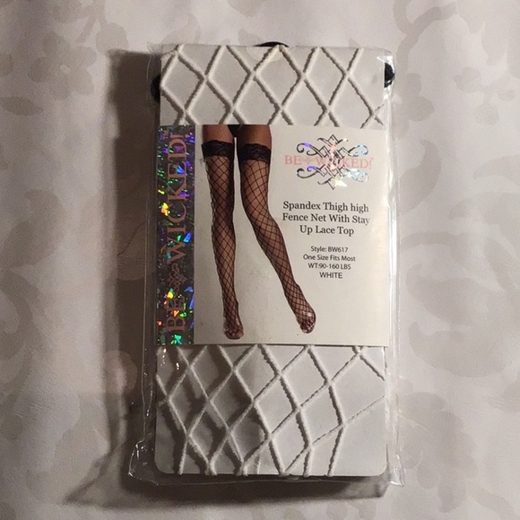 Be Wicked: White Spandex Thigh High Fence Net​ - Picture 1 of 1